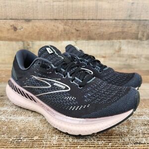 Brooks Glycerin GTS 19 Women's Sz 9.5 B Black Pink Athletic Running Gym Sneakers